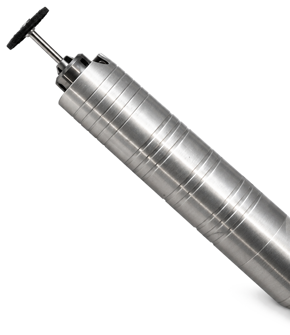 Rotary handpiece with small polishing disc